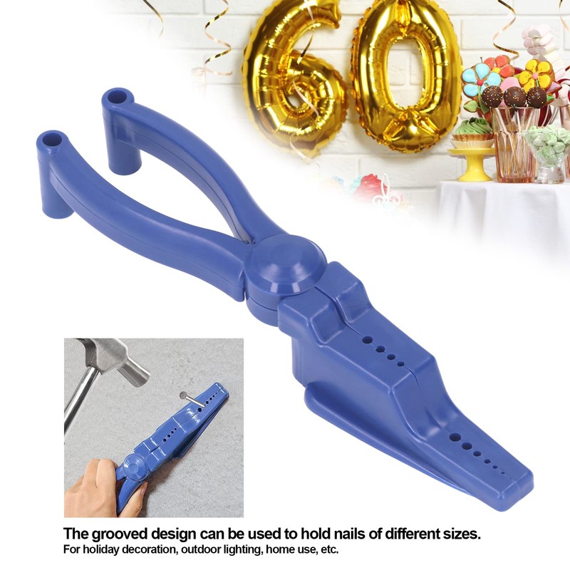 Nail Holder for Hammering, Safety Plastic Pliers, Safe Nails Anti-Smashing