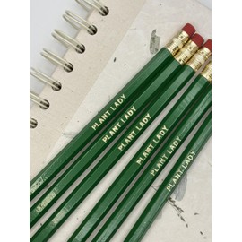 Plant Lady Pencils, Plant Lover Gift Set, Novelty Pencils, 6-Pack