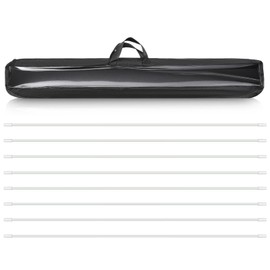 Jetec 8 Pcs 35.4 Inch Fiberglass Flex Rods for Worship Flags with Storage Bag Flexible Sticks Good for Praise Worship and Praise Dance Flags Flexible Flag Poles 1/8 in Thick