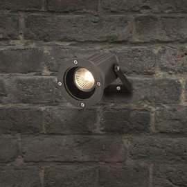 Knightsbridge Knightsbridge IP54 Directional Garden Spike/Wall Spotlight, Aluminium, GU10, 50 W, Black