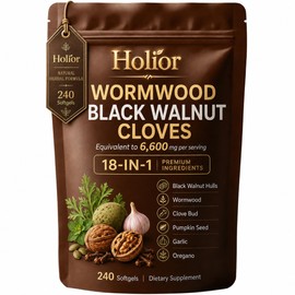 Wormwood Black Walnut Cloves, 18-in-1 Black Walnut Wormwood Clove Softgels with Pumpkin Seed, Garlic, Turmeric Root, Supports Gut Cleanse & Digestive Health, Non-GMO, 240 Softgels