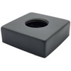 Black Lacquered Steel Square Basin Shower Bath Fitting Rosette Cover