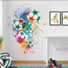TOARTi Football Wall Stickers,Colour Football Stickers for Kids,Football 3D Wall