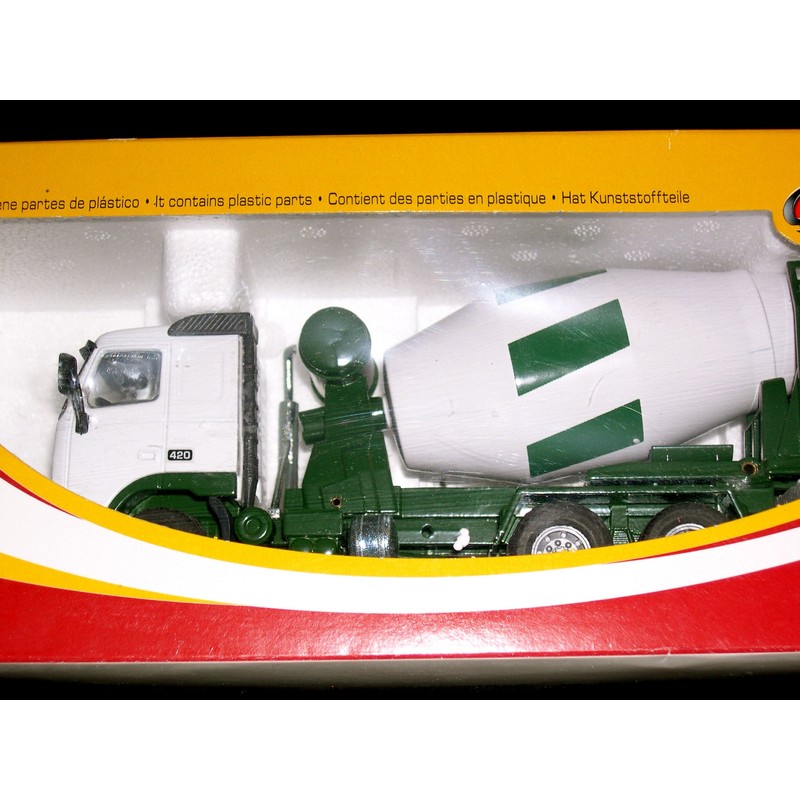 Volvo FH12-420 Cement Mixer, 1:50 Scale Die Cast Truck, Green