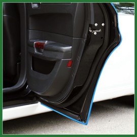 Motoforti 16.4ft /5M Car Interior Trim Strip Rubber Door Guard Line Door Edge Seal Gap Fillers Blue Long-Lasting
