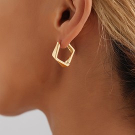 Hoop Earrings Silver 925 Earrings Silver 925 for Women Girls Medium Silver Earrings Fashion Huggie Hoop Earrings Silver/Gold, small, Gold-plated, No Gemstone