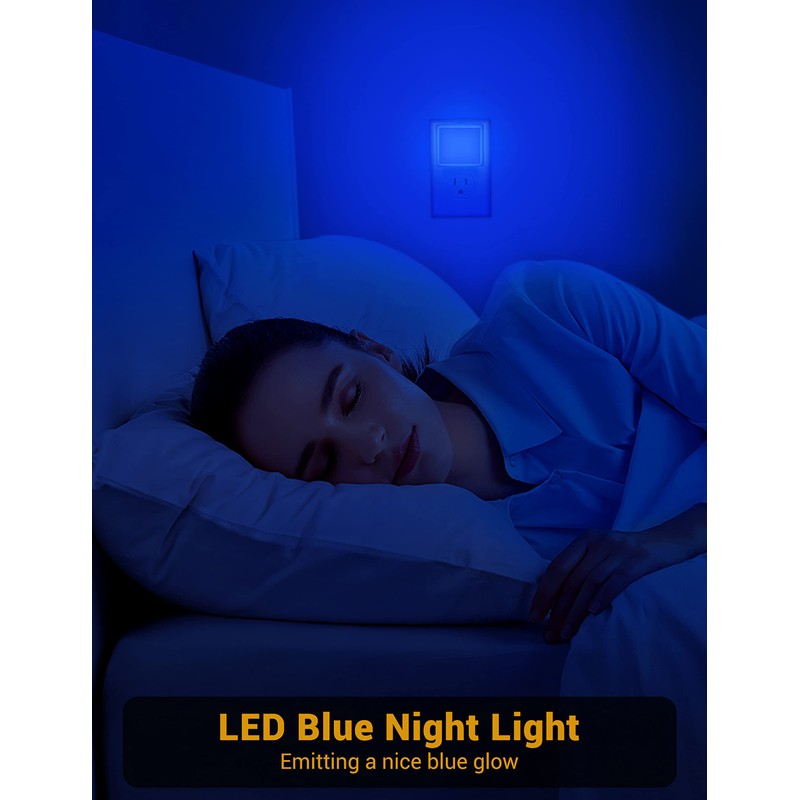 JandCase Blue Night Light, Blue Nightlight[2 Pack],0.3 Watt LED Night