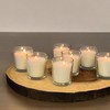 Stonebriar 48 Pack Unscented Long Burning Clear Glass Ivory Wax