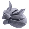 Lawliet Women Wool Felt Pillbox Fascinator Wedding Fedoras Party Gray