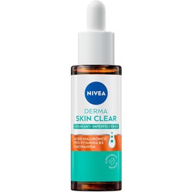 NIVEA Serum Anti-Imperfecciones Derma Skin Clear 30ml, Con Ácido Hialurónico, Pro-Vitamina B5 y Niacinamida, Suero Facial con efecto mate ideal para piel grasa, equilibra y controla el brillo
