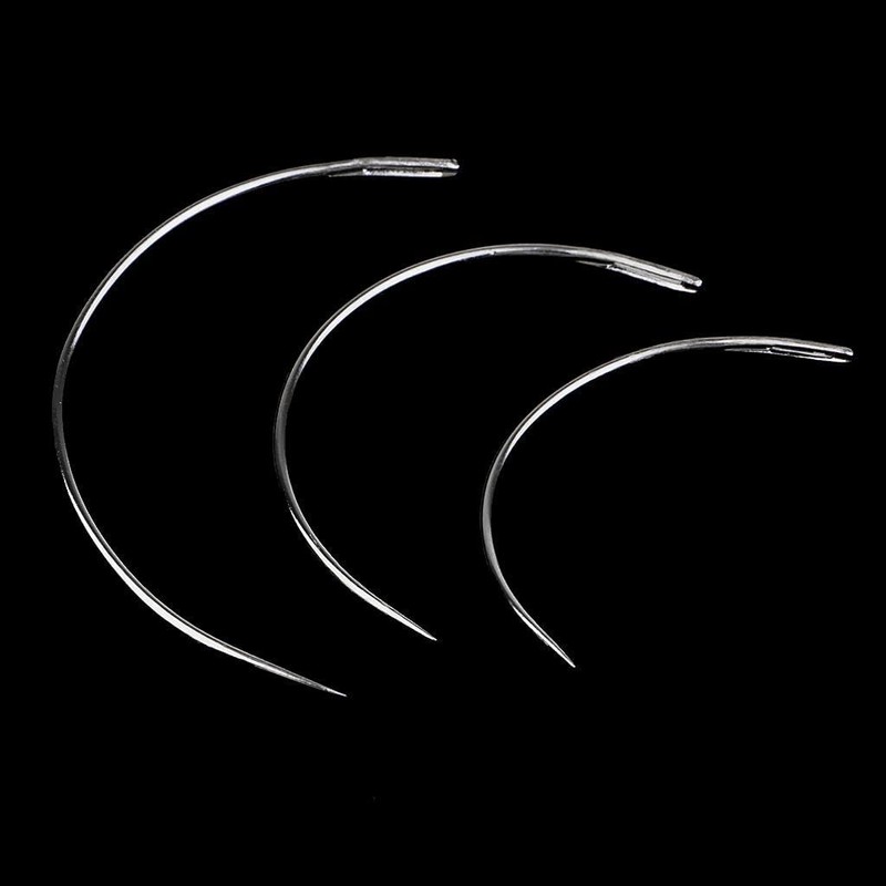 zalati Curved Needles 3 Pieces Sewing Needles for Sewing Repairing