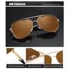 HENGOSEN Pilot-Sunglasses Polarised Sunglasses Men: Retro Mens Sunglasses with UV