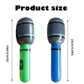 8 PCS Inflatable Microphone, Blow Up Microphones for Parties,Toy Microphone, Inflatable Toys, Inflatable Microphones for Parties, Birthday Party Gifts Stage Performance 10 Inches (Random color)