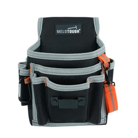 Small Tool Pouch for Tool Belt,Electrician Tool Pouch,Tool Pouch Tool Holster with 13 Pockets,Construction Pouch,Tool Organizer for Tools(Gray)