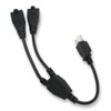 KUNCAN Power Cord Extension Y Splitter - 2 Way Outlet