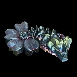 Tumbler Straw Buddy Dragon Guardian Straw Figurine 3D Printed:_CLOVER Dragon Pastel Rainbow (Colors Vary)