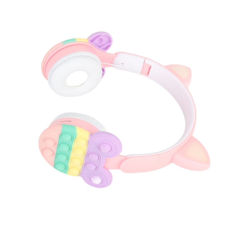 Bluetooth Cat Ear Headphones Fashionable Light Up Wireless Headset for