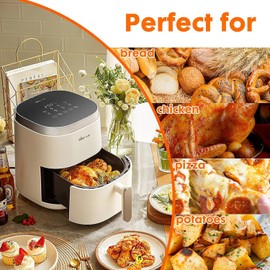 120Pcs Air Fryer Parchment Paper Liners, 9.5in Square Perforated parchment paper for Air Fryer, Premium Bamboo Steamer Liner for Air Fryers Baking Cooking Oven, 9.5 INCH