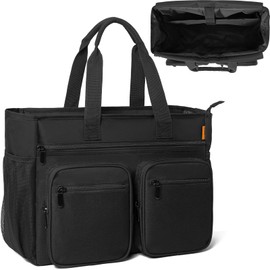 AKOZLIN Visiting Nursing Bag Nurse Visit Medical Bag Large Capacity A4 Black M-40×16×31.5cm