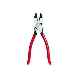 Jonard Tools JIC-685 Electrician Pliers with Cooper Sleeve Crimper and Fish Tape Puller for Copper, Aluminum, and Other Soft Metals, 9-1/2" Length