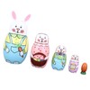 Wooden Russian Nesting Dolls Rabbit Shape Wood Nesting Dolls for