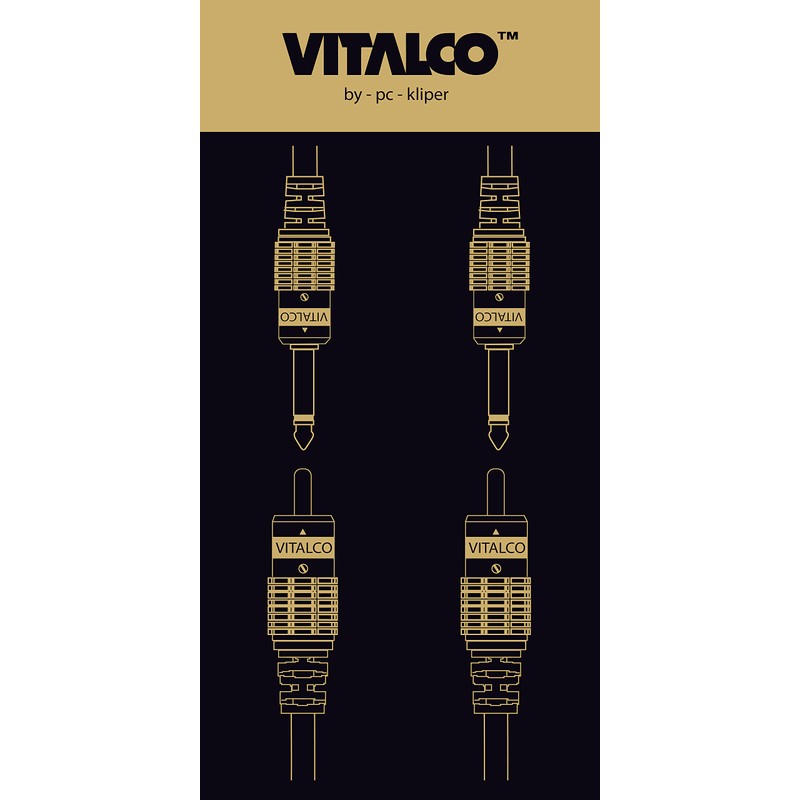 RCA to 6.3 mm Jack Cable 1 m VITALCO 2