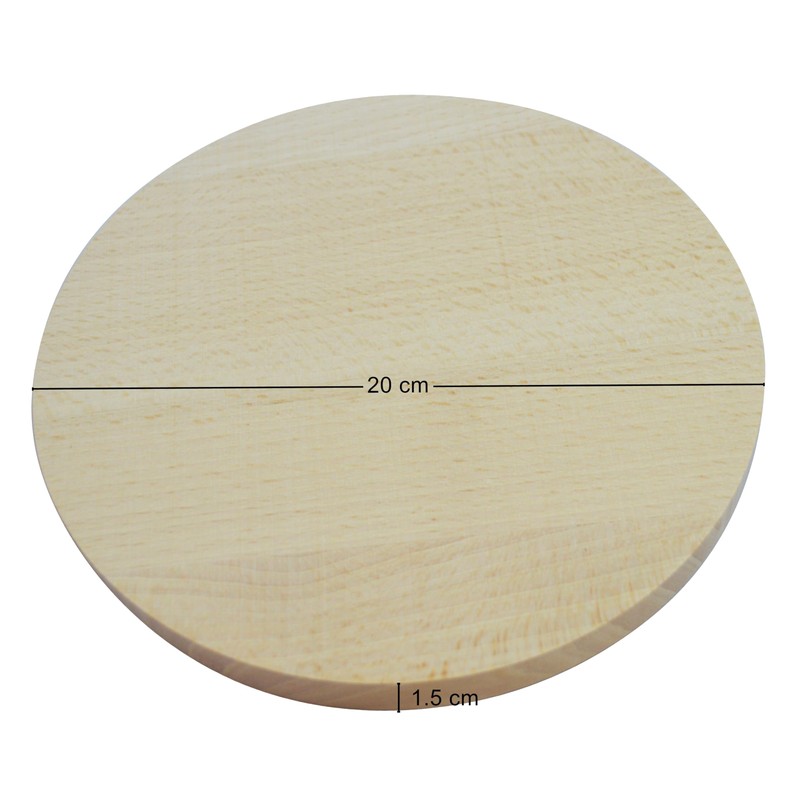 Solid Wood Kitchen Chopping Board Circular 20cm