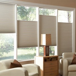 Flamax Custom Color-Matched Top Down Bottom Up Cellular Shades, Room Darkening Blackout Cordless Top Down Bottom Up Cellular Shades, Energy-Saving Honeycomb Blinds, Noise Reduction Honeycomb Blinds