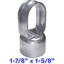 Chain Link Fence Loop Cap Eye Top - Use for 1-7/8" Outside Diameter Fence Posts and 1-5/8" Top Rail Outside Diameter Pipe - Galvanized Steel Chain Link Fence Eye Top Loop Cap (3 Pack)