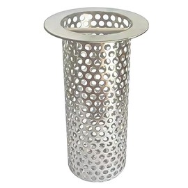 3in Commercial Floor Drain Strainer, 6in Tall with Carry Handle 316 Stainless Steel Floor Drain Filter, Finely Polished Drain Basket for Factory Kitchen Hospital Restaurant
