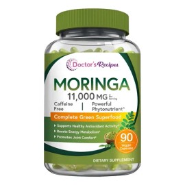 Doctors Recipes Moringa 11,000 Mg 90 Caps Veganas Sin Sabor                                                                                           