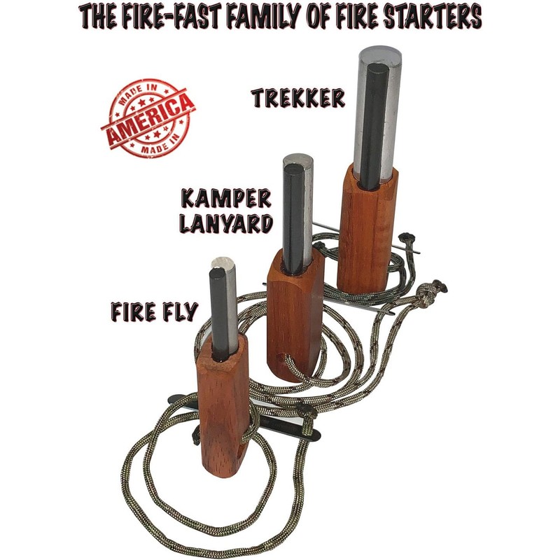 Fire-Fast Trekker. Best Emergency Waterproof Survival Fire Starter. Magnesium and