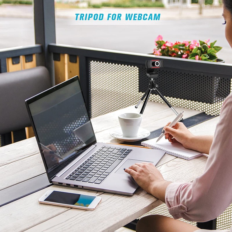 Mini Tripod for Webcam and Phone, Metal Extendable Webcam Stand