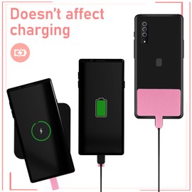 cobee Phone Lanyard, Adjustable Cell Phone Lanyard Universal Nylon Neck Strap Detachable Phone Crossbody Lanyard Phone Tether with 2pcs Phone Patches Compatible with Most Smartphones(Pink)