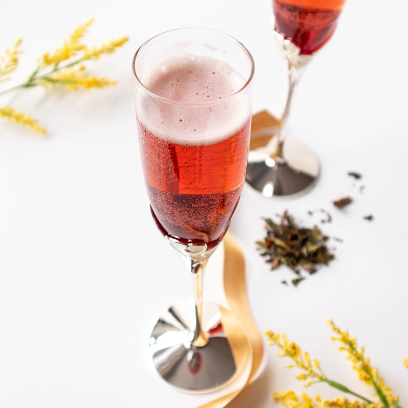 Organic Positively Tea Company, White Champagne Raspberry White Tea, Loose