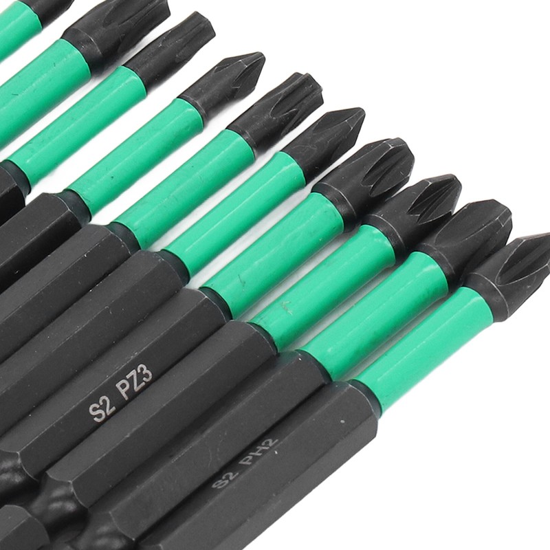 10Pcs Magnetic Screwdriver Bit Set Cross Star Non Slip High