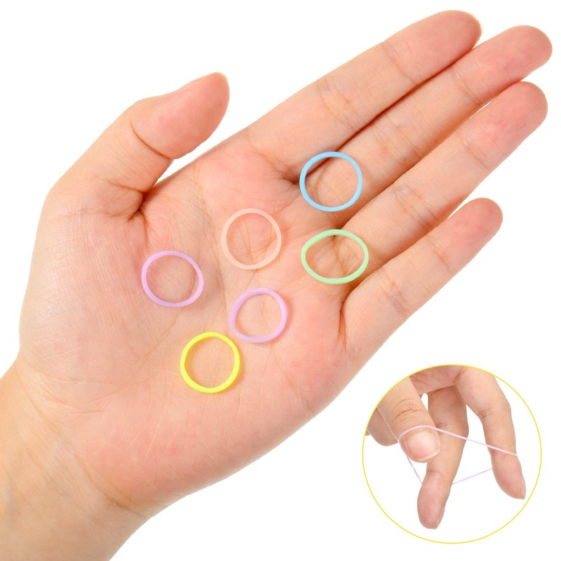 Hicarer 1000 Mini Rubber Bands Soft Elastic Bands for Hair