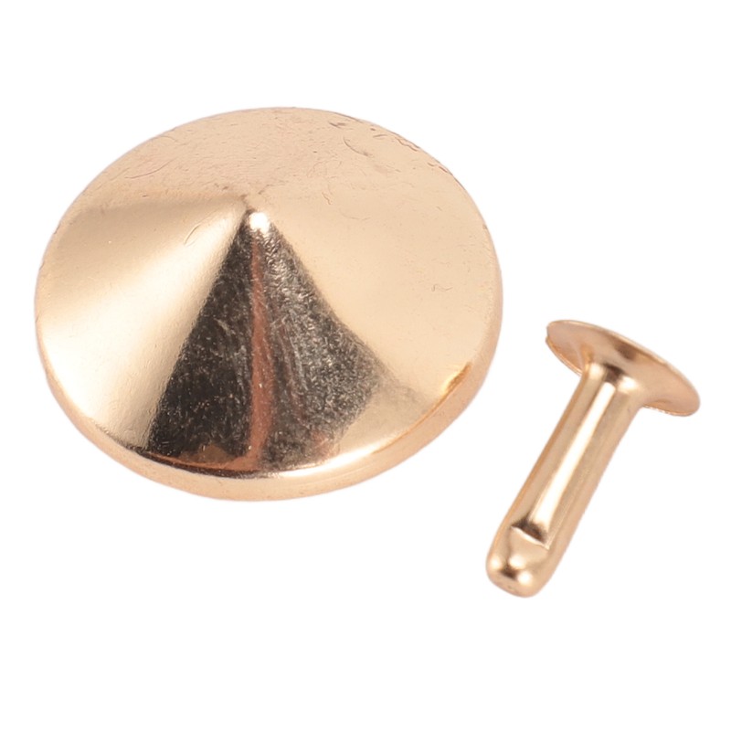 100 Sets Mushroom Rivets Stud 22mm DIY Iron Cone Spikes