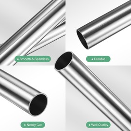 M METERXITY 300mm 304 Stainless Steel Tube, 32mm OD 1.5mm Wall Thickness Seamless Stainless Steel Tubing for Construction/Machining/DIY Crafting, Metal Straight Pipe [32x0.06x12IN]