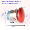 Gebildet 19 mm 3V-6V-12V-24V-36V-110V-220V-380V/3Amp Momentary Metal Mushroom Head Push Button