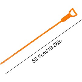 Serpiente de drenaje flexible mejorada, herramienta removedora de obstrucciones para cabello y residuos, destapa inodoro, fregadero, ducha, bañera, alcantarilla (5, naranja 50.5 cm)