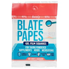 Blate Papes Edible Film Squares, 200 Count [Refill Pack] | Gel Films for Taking Herbs and Supplements
