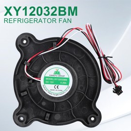 New XY12032BM Refrigerator Fan, XY12032BM Evaporator Fan Motor for Galanz Fridge Freezer Silent Exhaust Cooling DC12V 0.26A Size: 120×120×32mm