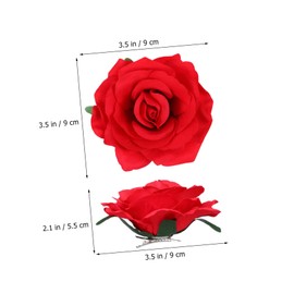 Healvian 12pcs Lifelike Rose Hair Clips Realistic Fabric Flower Hair Accessories for Women Versatile Styling Clips for Weddings Parties and Everyday Wear Secure Hold Design