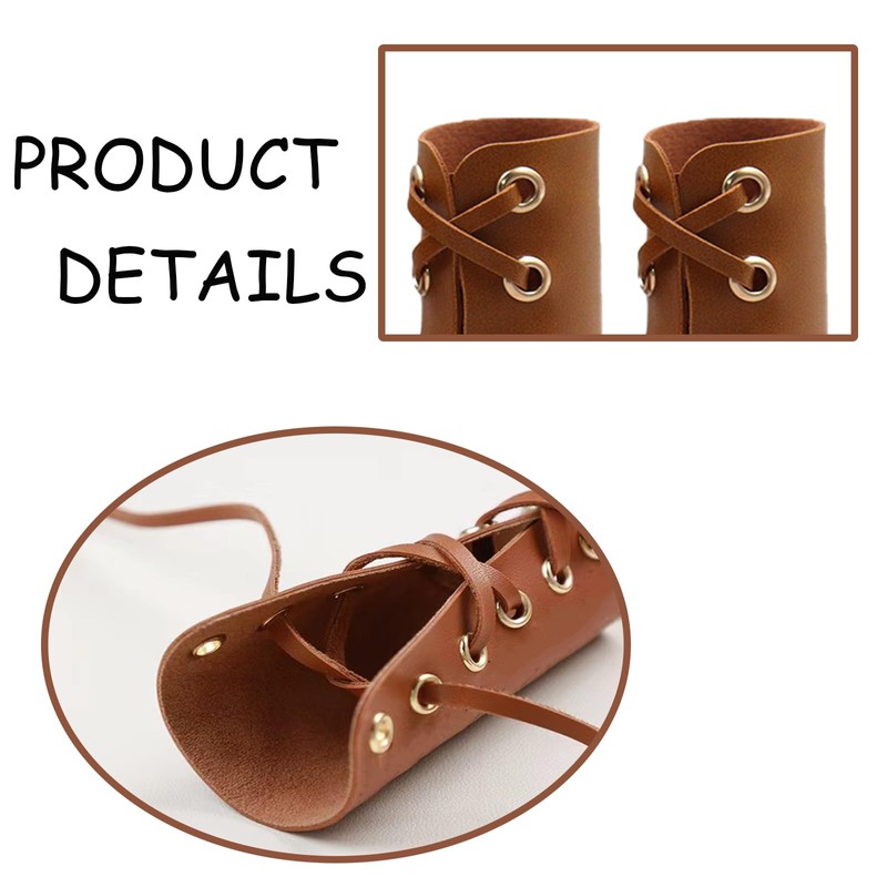 20 Pcs Leather Walking Stick Grip Kit, Leather Handlebar Grips