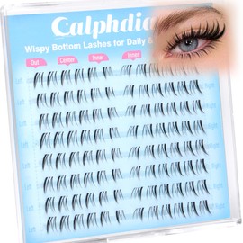 Bottom Lash Clusters Cat Eye Lashes Natural Bottom Eyelash Clusters 5-8mm Lower Individual Lashes with Clear Band Cluster Eyelash Extensions Easy to Use Pre-Mapped Bottom Cluster Lashes for Beginners