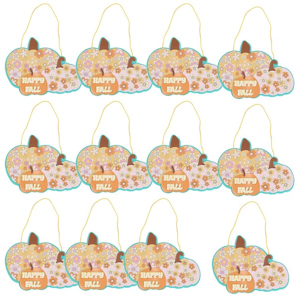 6 1/2" x 5" Floral Pumpkin Happy Fall Sign Foam