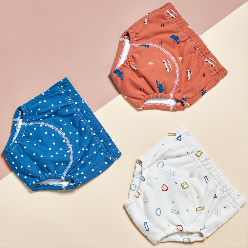 3pcs Baby Absorbent Training Pants Reusable Washable 6 Layers Gauze