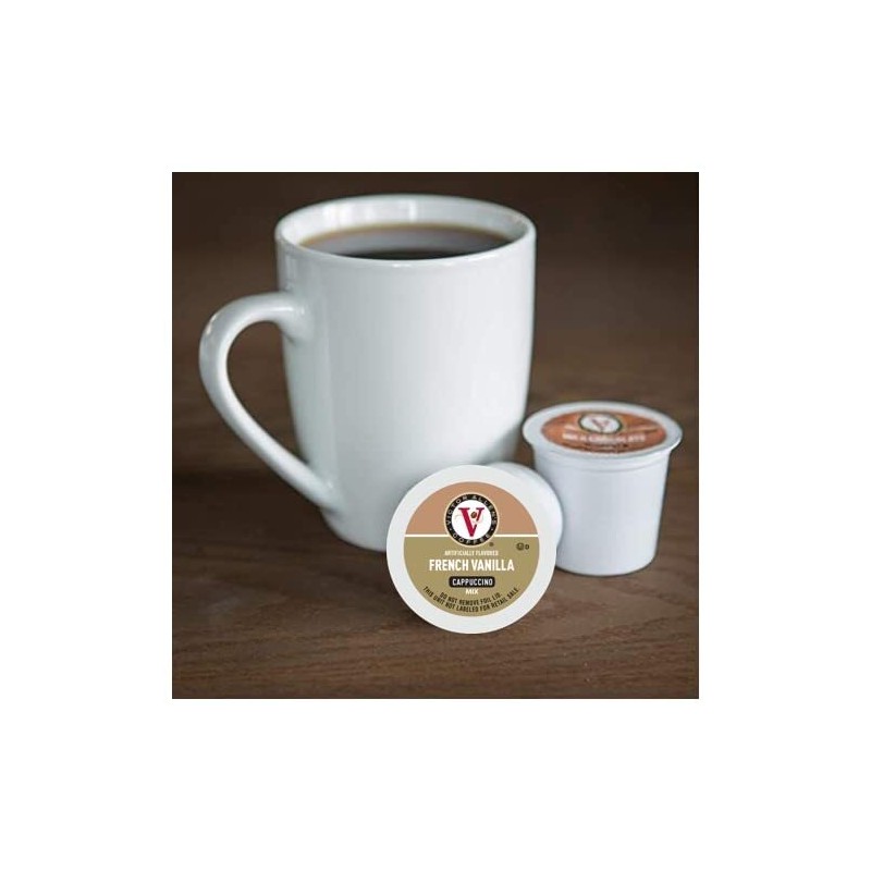 Victor Allen's Coffee French Vanilla Flavored Cappuccino Mix,K-Cup Pods,42 Count