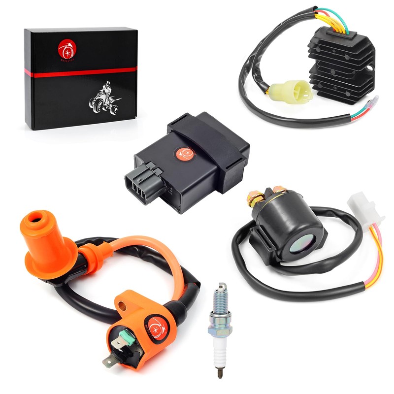 CDI BOX Ignition Coil Voltage regulator rectifier Relay Kit For